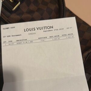 Speedy 35 Checkered Brown Handbag